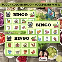 Vista previa - Juegos / Gamificación - Food - Colour Bingo - 50 Words + Interactive Wheel - Portada