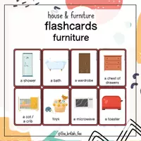 Aperçu - Jeux - My house - Furniture and rooms Flashcards - Page de couverture