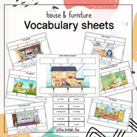 Aperçu - Apprentissages en autonomie - House & furniture - 34 vocabulary sheets - The British Fox - Page de couverture