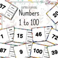 Aperçu - Apprentissages en autonomie - Numbers 1 to 100 - Cartes à pince - The British Fox - Page de couverture