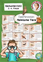 Vorschau - Stationenlernen - Heimische Tiere Grundschule | Wissenskartei Wildtiere Sachunterricht Klasse 2-4 - Deckblatt