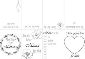 Vorschau - Arbeitsblätter - Materialpaket: Buddy-Book Muttertag & Vatertag, Deutsch und Englisch, mit Faltanleitungen - Seite 1