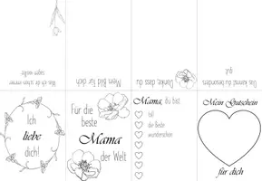 Vorschau - Arbeitsblätter - Materialpaket: Buddy-Book Muttertag & Vatertag, Deutsch und Englisch, mit Faltanleitungen - Seite 3