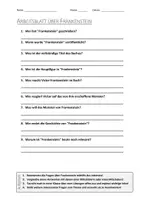 Vorschau - Arbeitsblätter - AB mit Fragen zum Thema "Frankenstein" + Lösungsblatt + Mindmap + Infografik - Deckblatt