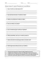 Vorschau - Arbeitsblätter - AB mit Fragen zum Thema "Frankfurt am Main" + Lösungsblatt + Mindmap + Infografik - Deckblatt