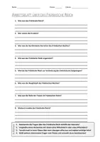 Vorschau - Arbeitsblätter - AB mit Fragen zum Thema "Fränkisches Reich" + Lösungsblatt + Infografik - Deckblatt