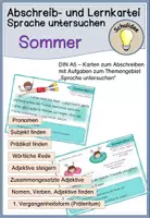Vorschau - Arbeitsblätter - Abschreib- und Lernkartei Sommer Kl. 3/4 - Sprache untersuchen - Deckblatt