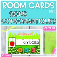 Aperçu - Apprentissages en autonomie - BOOM CARDS Doubles Consonnes tr cr dr fr SET 2 - Page de couverture