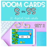 Aperçu - Apprentissages en autonomie - BOOM CARDS Sons Phonologie S ou SS set 2 - Page de couverture