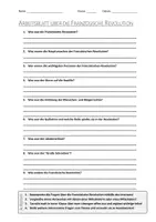 Vorschau - Arbeitsblätter - Lernposter + AB mit Fragen zum Thema "Französische Revolution" + Lösungsblatt + Mindmap + Infografik - Seite 1