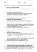 Vorschau - Arbeitsblätter - AB mit Fragen zum Thema "Französisches Kolonialreich" + Lösungsblatt - Seite 1