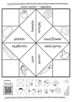 Aperçu - Jeux - vegetables food cootie catcher game English / Anglais - Page 3