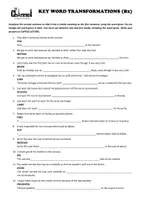 Vista previa - Hojas de trabajo - (1) B2 KEY WORD TRANSFORMATIONS – 110 Sentences - página 1