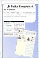 Vorschau - Stundenentwürfe - UB Piraten Kombinatorik Klasse 3/4 - Deckblatt