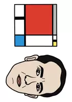 Vorschau - Arbeitsblätter - Piet Mondrian - Künstler Steckbrief & Malvorlagen - Seite 3