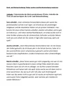 Vorschau - Arbeitsblätter - Fehlersuchen: Groß- und Kleinschreibung üben - Deckblatt