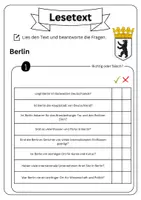 Vorschau - Arbeitsblätter - Leseverständnis (Leseverstehen) - Berlin + Lösungen (mit didaktischer Resverve) - Seite 2