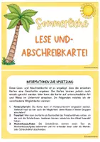Vorschau - Arbeitsblätter - Sommerliche Lese- und Abschreibkartei (Klasse 3+4) - Seite 2