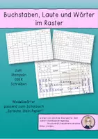 Vorschau - Arbeitsblätter - Buchstaben, Laute und Wörter im Raster - Deckblatt