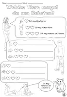 Vorschau - Arbeitsblätter - Übung "Welche Tiere magst du?" Haustiere - gerne, lieber, am liebsten - DaZ / DaF / DaZ - Seite 3