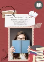 Vorschau - Arbeitsblätter - "Das Schicksal ist ein mieser Verräter" Analyse- und Gestaltungsaufgaben - Deckblatt