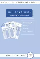Vorschau - Arbeitsblätter - Giving an opinion - audiobooks vs. normal books - Deckblatt