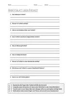 Vorschau - Arbeitsblätter - Lernposter + AB mit Fragen zum Thema "Freiheit" + Lösungsblatt + Mindmap + Infografik - Seite 1