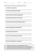 Vorschau - Arbeitsblätter - AB mit Fragen zum Thema "Freiheitsstatue" + Lösungsblatt + Infografik - Deckblatt