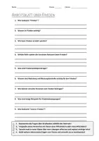 Vorschau - Arbeitsblätter - Lernposter + AB mit Fragen zum Thema "Frieden" + Lösungsblatt + Mindmap + Infografik - Seite 1