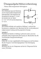 Vorschau - Arbeitsblätter - Übungsaufgabe/Abiturvorbereitung elektromagnetischer Schwingkreis - Seite 1
