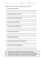 Vorschau - Arbeitsblätter - AB mit Fragen zum Thema "Friesische Sprache" + Lösungsblatt - Deckblatt
