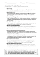 Vorschau - Arbeitsblätter - AB mit Fragen zum Thema "Frost" + Lösungsblatt - Seite 1