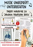 Vorschau - Arbeitsblätter - Johann Sebastian Bach - Hörtext + Arbeitsblatt / Klassische Musik - Deckblatt
