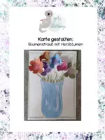 Vorschau - Mal- und Bastelvorlagen - Blumenkarte mit Herzen herstellen - Deckblatt