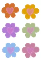 Vorschau - Mal- und Bastelvorlagen - Blumenkarte mit Herzen herstellen - Seite 3