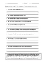 Vorschau - Arbeitsblätter - AB mit Fragen zum Thema "Fußball-Europameisterschaft" + Lösungsblatt + Infografik - Deckblatt