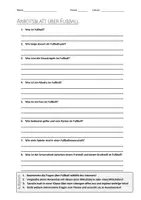 Vorschau - Arbeitsblätter - AB mit Fragen zum Thema "Fußball" + Lösungsblatt + Infografik - Deckblatt