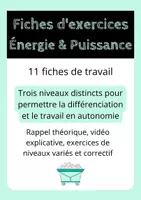 Aperçu - Feuilles d'exercices - Fiches d'exercices - Energie, Travail, Puissance - Page de couverture