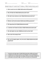 Vorschau - Arbeitsblätter - AB mit Fragen zum Thema "Fußball-Weltmeisterschaft" + Lösungsblatt + Infografik - Deckblatt