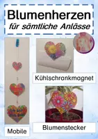 Vorschau - Mal- und Bastelvorlagen - Muttertag Vatertag Blumenherzen - Deckblatt
