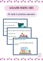 Vista previa - Tarjetas / Manipulativos - WAS / WERE READING CARDS - Portada