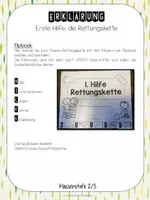 Vorschau - Arbeitsblätter - Flipbook Erste Hilfe, Rettungskette - Seite 1