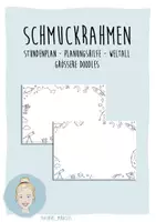 Vorschau - selbst erstellte Cliparts/Grafiken - Schmuckrahmen - Briefe und Listen - Weltall - Deckblatt