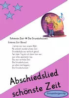 Vorschau - Arbeitsblätter - Abschiedslied schönste Zeit (Die Grundschulzeit) /Abschied/Auftritt - Deckblatt