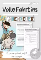 Vorschau - Test - "Volle Fahrt ins Abenteuer" - Klassenarbeit | Lernzielkontrolle - Deckblatt