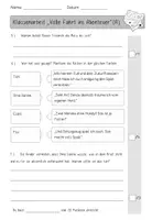 Vorschau - Test - "Volle Fahrt ins Abenteuer" - Klassenarbeit | Lernzielkontrolle - Seite 2