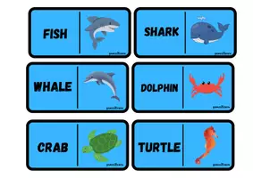 Vorschau - Stationenlernen - sea animals domino in english - Seite 3