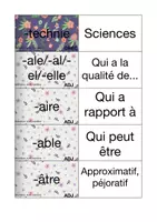 Aperçu - Fiches - Flashcards des suffixes - Page 2
