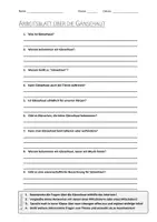 Vorschau - Arbeitsblätter - AB mit Fragen zum Thema "Gänsehaut" + Lösungsblatt - Deckblatt