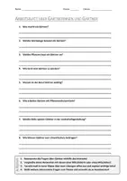 Vorschau - Arbeitsblätter - AB mit Fragen zum Thema "Gärtner" + Lösungsblatt + Mindmap + Infografik - Deckblatt